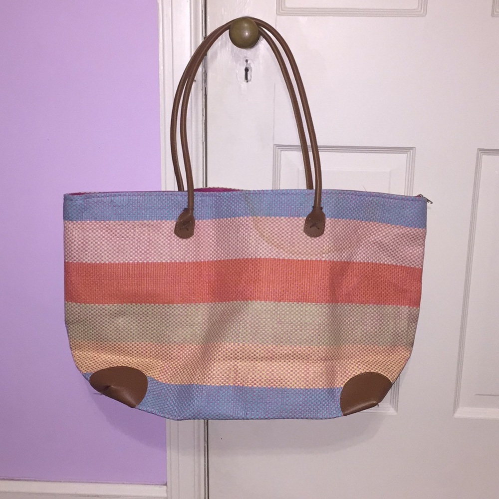 Striped Pastel Caribbean Bag